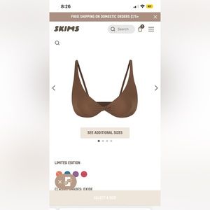 FITS EVERYBODY SKIMPY SCOOP BRALETTE OXIDE